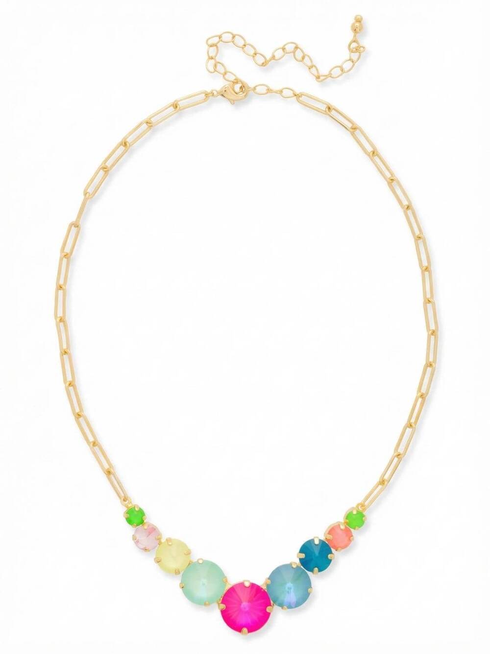 NEW SORRELLI women's calista tennis necklace in gold/vibrant